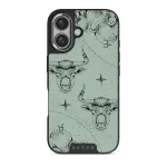 Taurus - iPhone 16 Plus Case, Elite Dark (MagSafe) / Silver / Turquoise