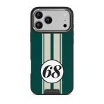Classic Racing - iPhone 17 Pro Max Case, Elite Dark (MagSafe) / Silver