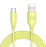 Tellur Silicone USB to Type-C kaabel 3A, 1m, kollane