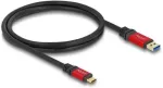 "Delock USB 10 Gbps kaabel USB Type-A pistikuga ja USB Type-C&trade; pistikuga, 1 m, punane, metall"
