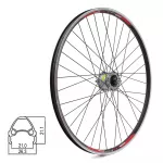 Sunstart 28/29" esiratas // V-Brake/trummelpiduritele, 36H, koos DH-2R35 d&uuml;namo, kaheosaline, naelutatud, mutrid, alumiinium
