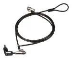 Conceptronic CUSTODIO02BNTM Keyed Dual Head Laptop Lock, Nano Lock Slot, Master Keyed Compatible, 1.8m