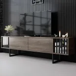 TV-alus, Hanah Home, p&auml;hklipuust must, 180 x 48 x 30