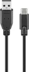 55466 USB 2.0-kaabel (USB-C &ndash; USB A), 1 m, must