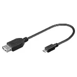 Sbox USB A F.-- MICRO USB M. 0,1M USB F-MICRO M