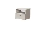 Wall Mounted Night Stand Lorini - Cashmere / Gold Handles