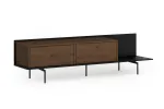 Tv Set With 2 Door Zenar - Elegant Nut / Black / Black Legs