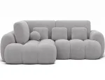Cozion Corner Sofa Bed with Storage, Grey Chenille, Left-Hand Facing, Modern, Gray