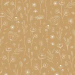 Little Dutch Fleece Wallpaper &acute;Wild Flowers Ochre&acute;