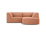 Velvet Modular Right Corner Sofa, "Siena", 3 Seats, 186x180x69 Made in Europe
