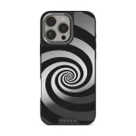 Rabbit Hole - iPhone 16 Pro Case, Elite Mirror Dark (MagSafe) / Silver