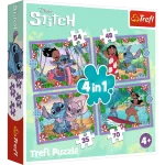 TREFL DISNEY LILO & STITCH puslekomplekt &bdquo;P&ouml;&ouml;rane p&auml;ev&ldquo;, 4-in-1