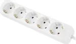 " Lanberg pikenduskaabel 3 m 5x Schuko valge