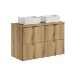 100 cm m&ouml;&ouml;blikomplekt koos lauaplaadiga ja kahe lauaplaadile paigaldatava valamuga &bdquo;Gaja set-noa b oak 100 cm s un gaja sw&ldquo;