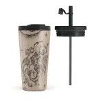 Virgo - Travel Mug, 500 ml / Flap & Straw Set / Beige