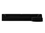 Velvet Modular Right Corner Sofa, "Siena", 5 Seats, 366x180x69 Made in Europe