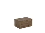 Palmdale bedside table, Top melamine smoked oak, 46x30x23 cm