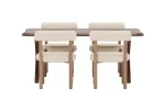 Fiona Dining Table 180x90 Walnut 3D + Tillo Chair 2-pack Woodlook/White _4