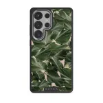 So Lush - Bannana Leaves Samsung Galaxy S25 Ultra Case, Elite Dark (Magnetic) / Silver