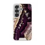 Purple Skies - Marble Samsung Galaxy S25 Case, Elite Light (Magnetic) / Silver