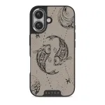 Pisces - iPhone 16 Plus Case, Elite Dark (MagSafe) / Silver / Nude