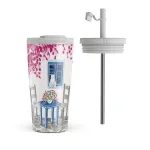 Milos - Travel Mug, 500 ml / Flap & Straw Set