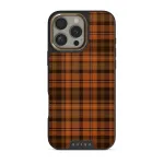 Autumn Plaid - iPhone 16 Pro Max Case, Elite Dark (MagSafe) / Gold