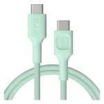 Cable USB-C-USB-C PowerStream 100W braid 1,2m green