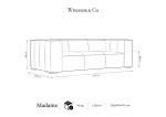 Sofa, "Turin", 3 Seats, 227x100x68 Made in Europe