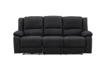 &bdquo;Singapore Recliner&ldquo; 3-kohaline diivan &ndash; / Must &ndash; asendab mudelit 16801-100