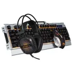 Marvo CM303 klaviatuur ja hiir, m&auml;ngudeks, USB, must, h&otilde;bedane