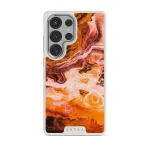 Pumpkin Spice - Orange Samsung Galaxy S25 Ultra Case, Elite Light (Magnetic) / Silver