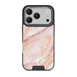 Morning Sunshine - Pastel Marble iPhone 17 Pro Case, Elite Dark (MagSafe) / Silver