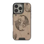 Pisces - iPhone 16 Pro Max Case, Elite Dark (MagSafe) / Silver / Beige