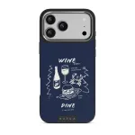 Wine & Dine - iPhone 17 Pro Max Case, Elite Dark (MagSafe) / Silver