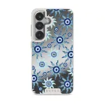 Blue Gaze - Samsung Galaxy S25 Case, Elite Mirror Light (Magnetic) / Silver
