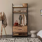 Riidekapp, Hanah Home, Atlandi m&auml;nd, 104 x 225 x 52, cm