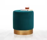 Pouf Hanah Home Memfis, tumeroheline, 45 x 40
