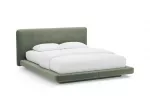 Velvet Bed With Headboard, "Linea", 184x225x98 Made in Europe