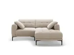 Right Velvet Sofa, "Lazio", 2 Seats, 205x174x86 Made in Europe