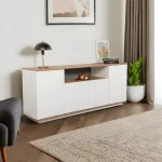 Konsool, Hanah Home, valge Atlandi m&auml;nd, 180 x 75 x 44,5