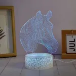 SNL116RGB LED lamp Light decoration Horses RGB 3D