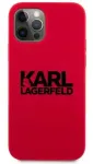 "KLHCP12MSLKLRE Stack Black Logo Silicone Case iPhone 12/12 Pro" Red