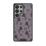 Leo - Samsung Galaxy S25 Ultra Case, Elite Dark (Magnetic) / Silver / Purple