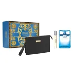 KOMPLEKT: &bdquo;VERSACE Man Eau Fraiche&ldquo; EDT pihusti, 100 ml + &bdquo;VERSACE Man Eau Fraiche&ldquo; EDT pihusti miniatuur, 10 ml + kosmeetikakott