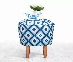 Pouffe Hanah Home Sky, sinine valge, 42 x 42 x 42