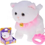 Interactive kitten walks on a leash, meows, and wags its tail ZA5592