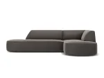 Velvet Modular Right Corner Sofa, "Siena", 4 Seats, 273x180x69 Made in Europe