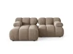 Velvet Modular Left Corner Sofa, "Bellis", 3 Seats, 188x155x70 Made in Europe