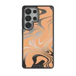 High Vibrations - Color Swirl Samsung Galaxy S25 Ultra Case, Elite Mirror Dark (Magnetic) / Silver